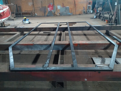 Надстройка стального катамарана стальной катамаран, катамаран доминатор